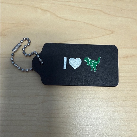 Coach Rexy Dino Black with Silver Hangtag Bag Charm - Picture 4 of 4